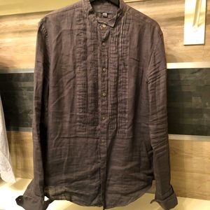 John Varvatos linen shirt French cuff M